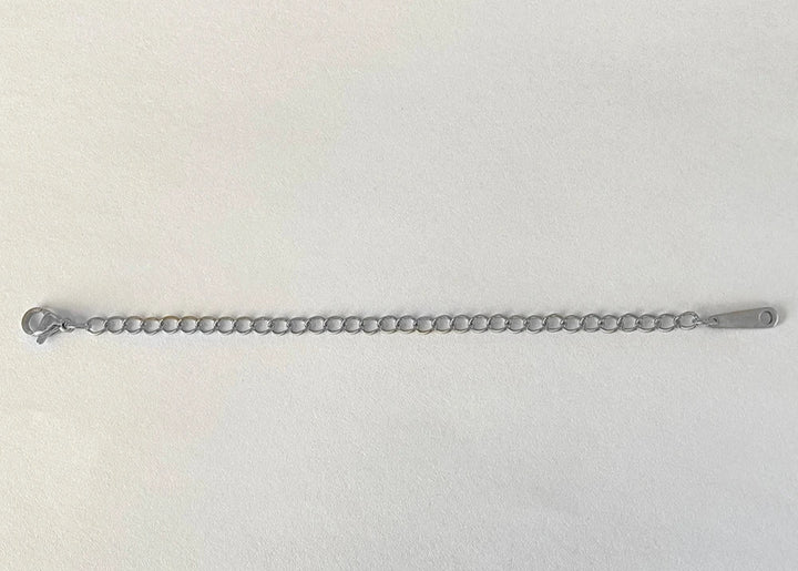 Chaîne d’extension en acier inoxydable argent – longueur 10 cm