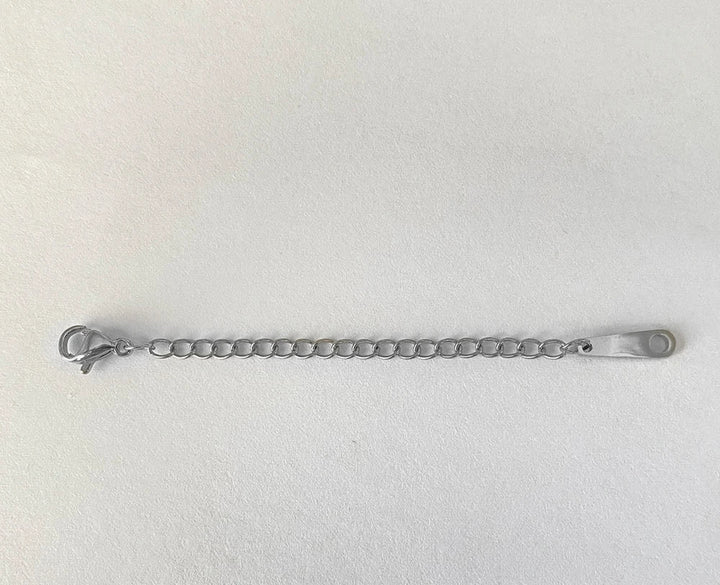 Chaîne d’extension en acier inoxydable argent – longueur 5 cm
