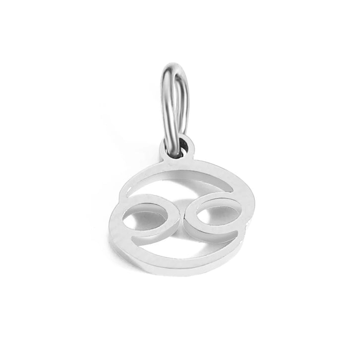 Charm signe Cancer en acier inoxydable argent – pendentif horoscope