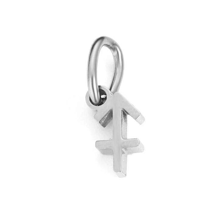 Charm signe Sagittaire en acier inoxydable argent – bijou zodiac