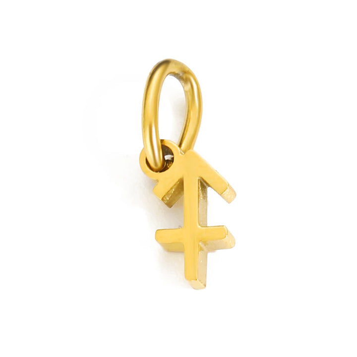 Charm signe Sagittaire en acier inoxydable plaqué or 14K – bijou zodiac