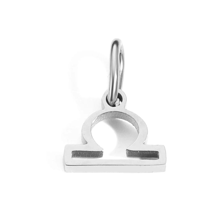 Charm signe Balance en acier inoxydable argent – bijou horoscope chic