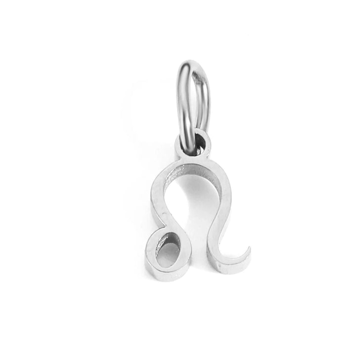Charm signe Lion en acier inoxydable argent – bijou astrologique raffiné